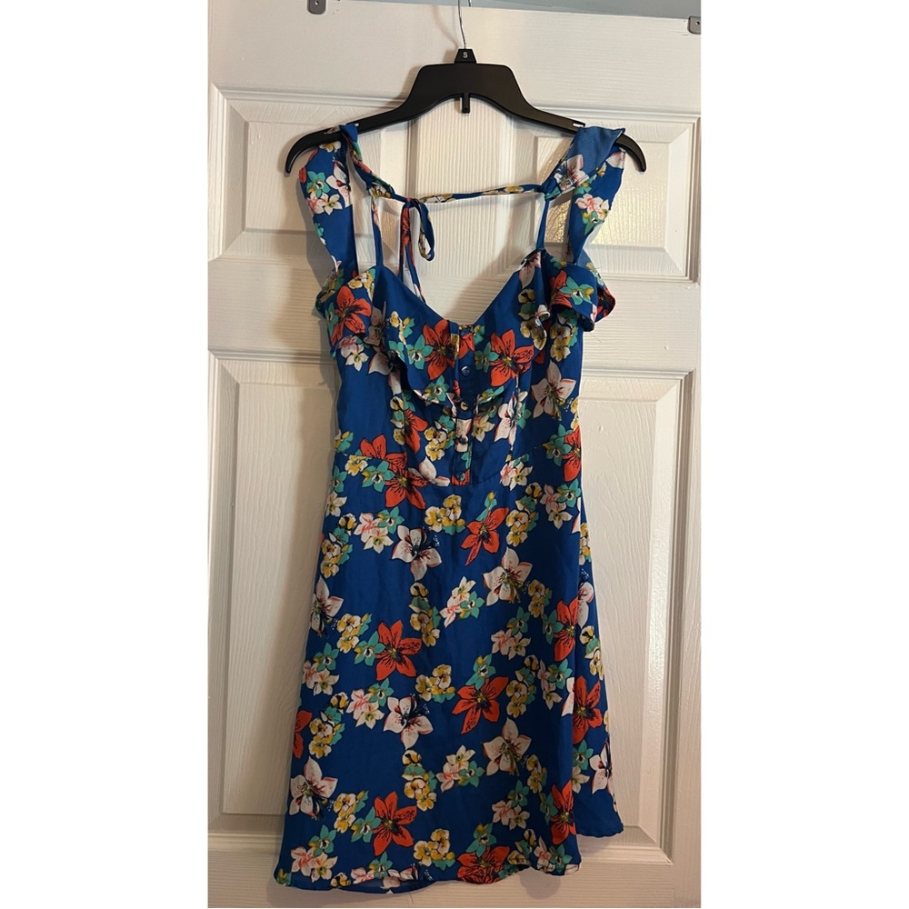 Bluenotes Floral Blue Sleeveless Dress